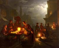 Petrus Van Schendel - The Candlelit Market